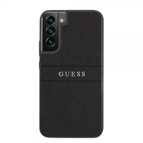 Guess Samsung Galaxy S22 Plus Skal Saffiano Metal Logo Svart