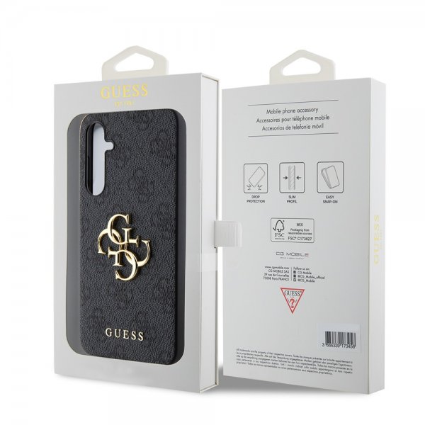Guess Samsung Galaxy S23 FE Skal 4G Metal Logo Grå