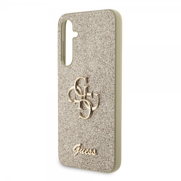 Guess Samsung Galaxy S23 FE Skal Fixed Glitter Guld