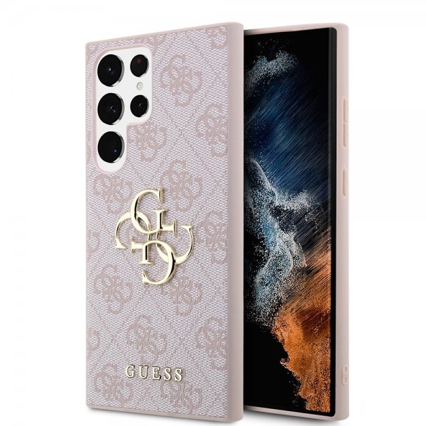 Guess Samsung Galaxy S23 Ultra Skal 4G Logo Rosa