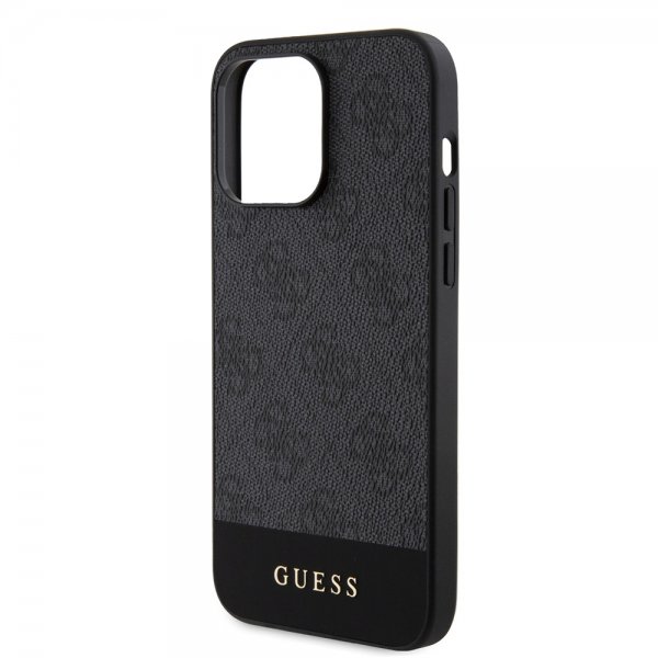 Guess iPhone 15 Pro Max Skal Bottom Stripe MagSafe Svart