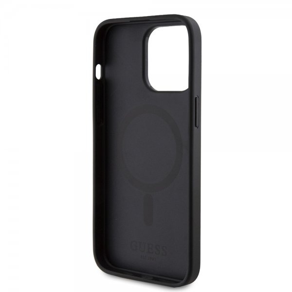 Guess iPhone 15 Pro Max Skal Bottom Stripe MagSafe Svart