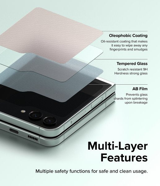 Ringke Samsung Galaxy Z Flip 5 Skärmskydd Cover Display Protector Glass 2-pack