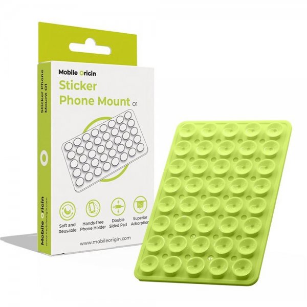 Mobile Origin Hållare Sticker Phone Mount Grön