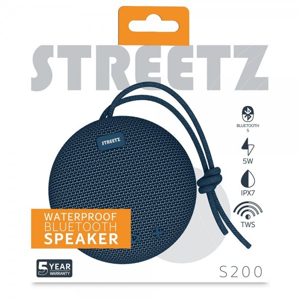 Streetz Högtalare S200 Waterproof Bluetooth Speaker Blå