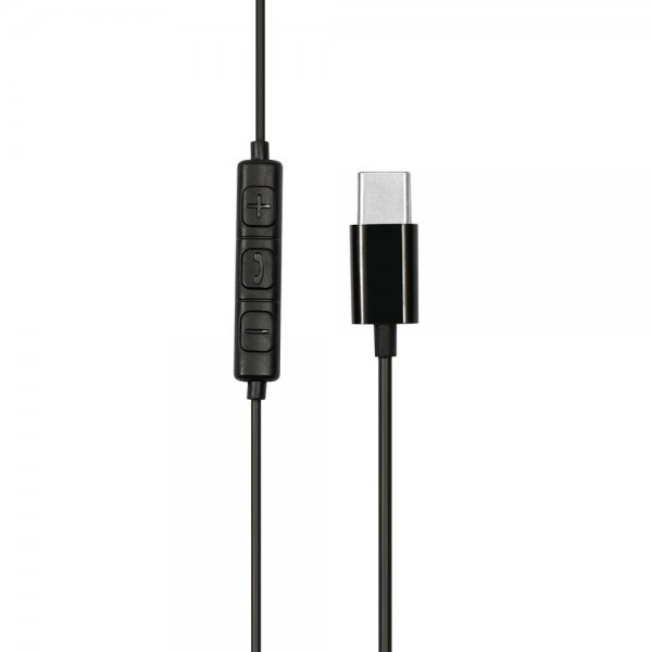Streetz Hörlurar C200 Semi-In-Ear Headset USB-C Svart