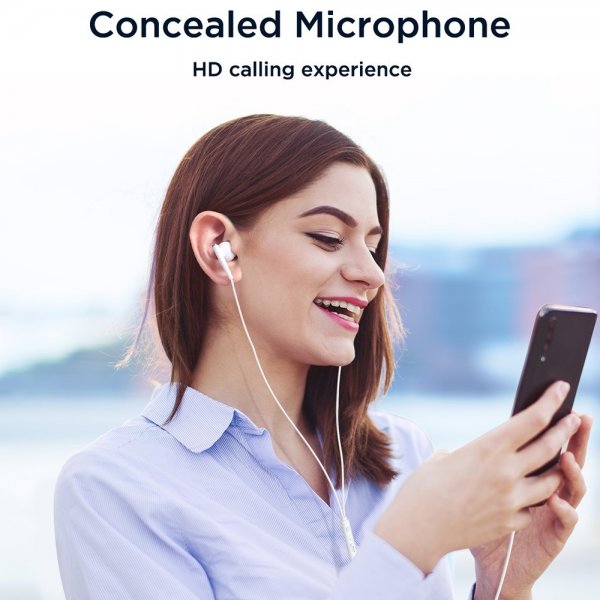Joyroom Hörlurar JR-EW04 Wired Earphones 3.5mm Vit