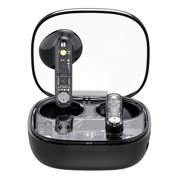 Streetz Hörlurar T150 Transparent True Wireless Earbuds Svart