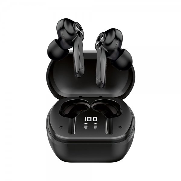 Xqisit Hörlurar TW300 True Wireless Earphones ANC Svart