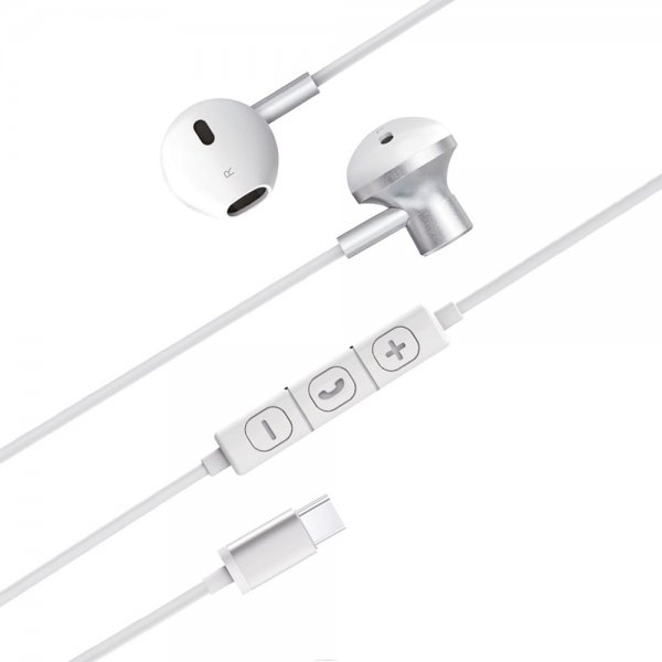 Xqisit Hörlurar USB-C Earphones Vit