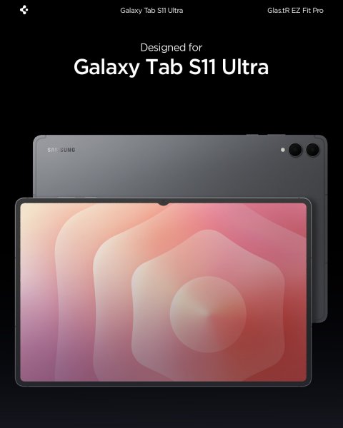 Spigen Samsung Galaxy Tab S11 Ultra Skärmskydd GLAS.tR EZ Fit Pro