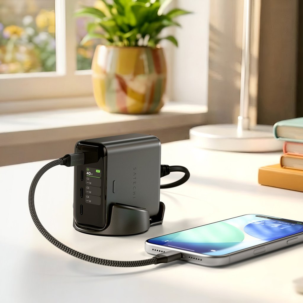 Satechi ChargeView 140W Skrivbordsladdare Space Black