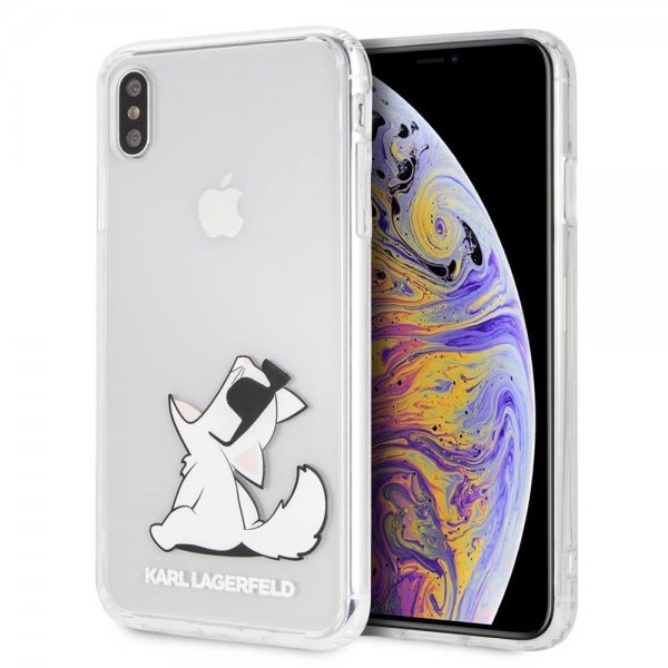 Karl Lagerfeld iPhone Xs Max Skal Fun Choupette Transparent