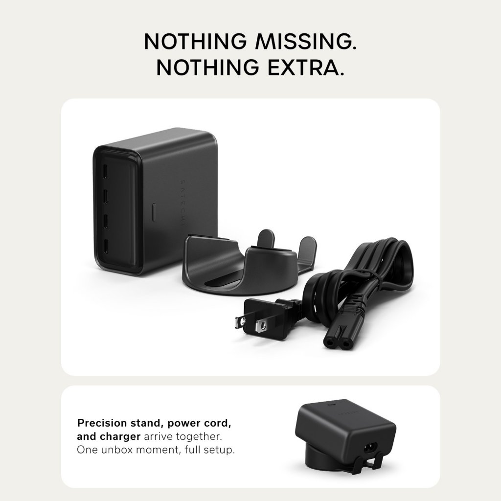 Satechi ChargeView 140W Skrivbordsladdare Space Black