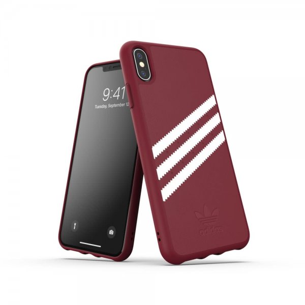 Adidas iPhone Xs Max Skal OR 3-Stripes Snap Case Suede SS19 Röd