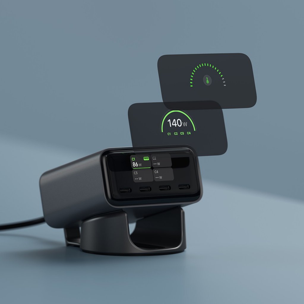 Satechi ChargeView 140W Skrivbordsladdare Space Black