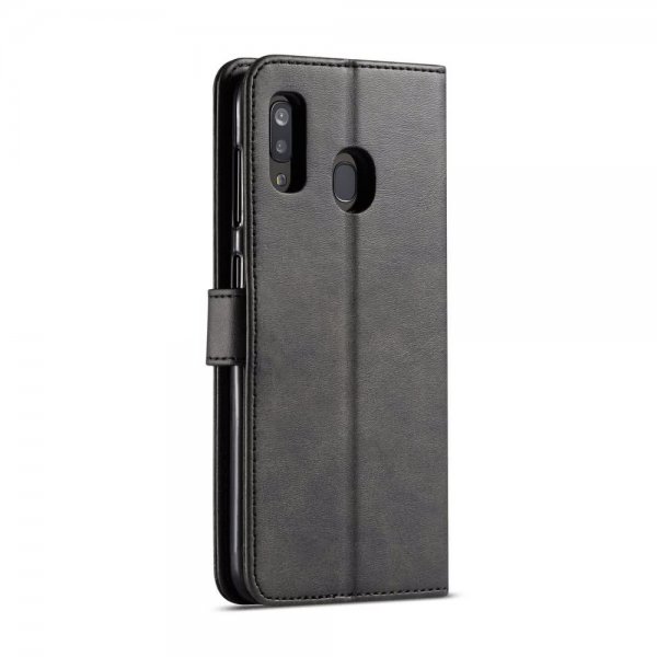 Lc.Imeeke Samsung Galaxy A20E Plånboksfodral Kortfack Stativfunktion Svart
