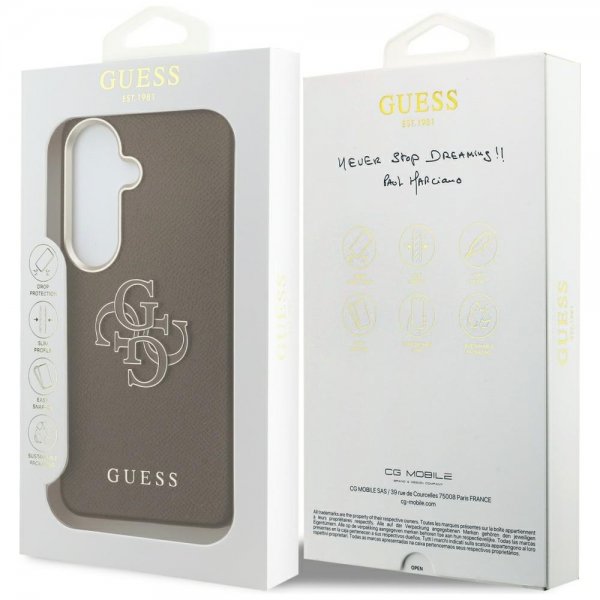 Guess Samsung Galaxy S26 Plus Skal 4G Logo Grained Brun