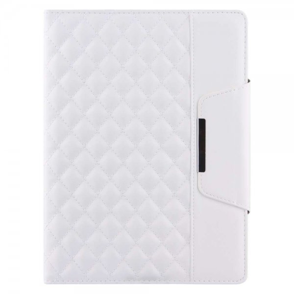 iPad 10.2 (gen 7/8/9) Fodral Rombmönster Vit