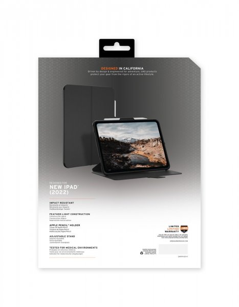 Urban Armor Gear (UAG) iPad 10.9 (gen 10)/iPad 11 (A16) Fodral Scout Folio Black/Olive