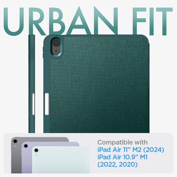 Spigen iPad Air 11 (M2/M3/M4) Fodral Urban Fit Midnight Green