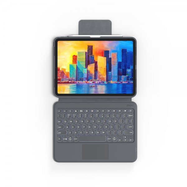 ZAGG iPad Air 10.9/iPad Pro 11 Fodral med tangentbord Pro Keys Trackpad Nordic Charcoal