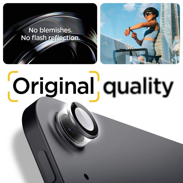 Spigen iPad Air 11 (M2/M3/M4)/iPad Air 13 (M2/M3/M4) Kameraskydd GLAS.tR EZ Fit Optik Pro Space Grey
