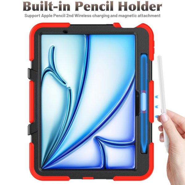 iPad Air 11 (M2/M3/M4) Skal Heavy Duty Armor Röd