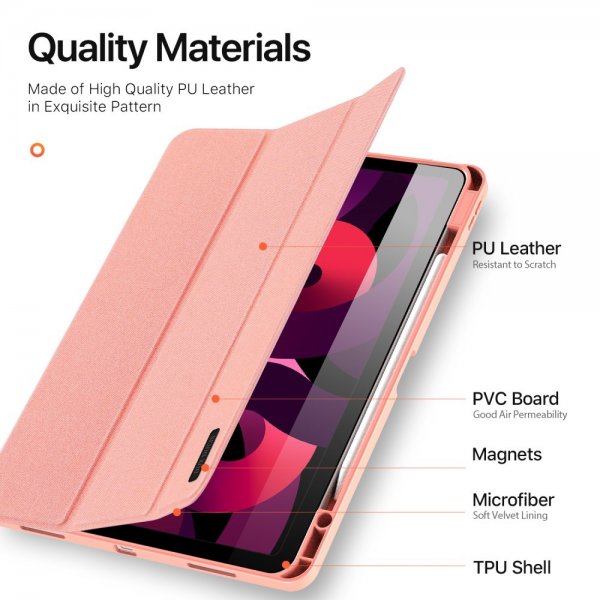 Dux Ducis iPad Air 13 (M2/M3/M4) Fodral DOMO Series Rosa