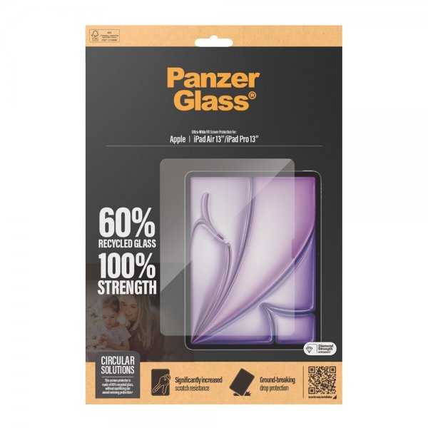 PanzerGlass iPad Air 13 (M2/M3/M4)/iPad Pro 13 (M4/M5) Skärmskydd Ultra-Wide Fit
