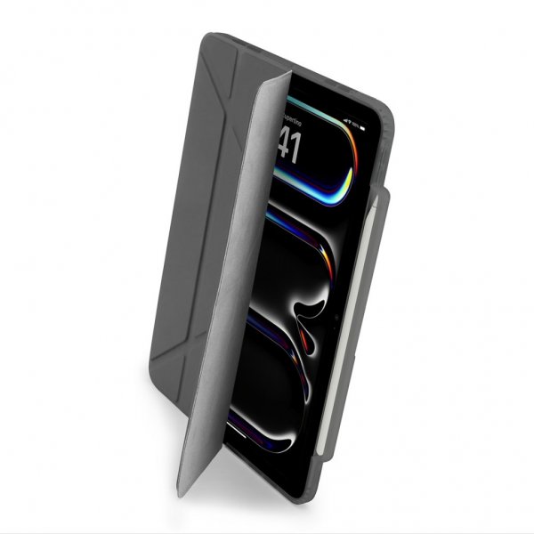 Pipetto iPad Pro 11 (M4/M5) Fodral Origami No3 Pencil Case Grå