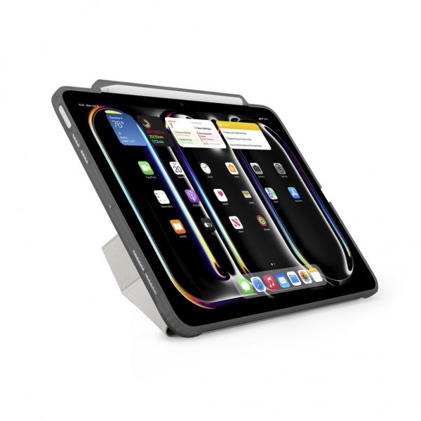 Pipetto iPad Pro 11 (M4/M5) Fodral Origami No3 Pencil Case Grå