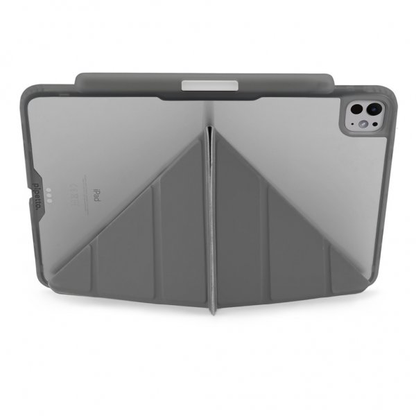 Pipetto iPad Pro 13 (M4/M5) Fodral Origami No3 Pencil Case Grå