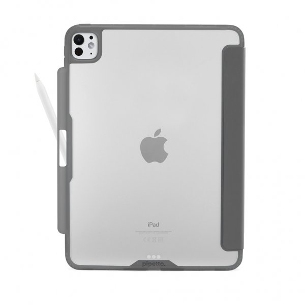Pipetto iPad Pro 13 (M4/M5) Fodral Origami No3 Pencil Case Grå