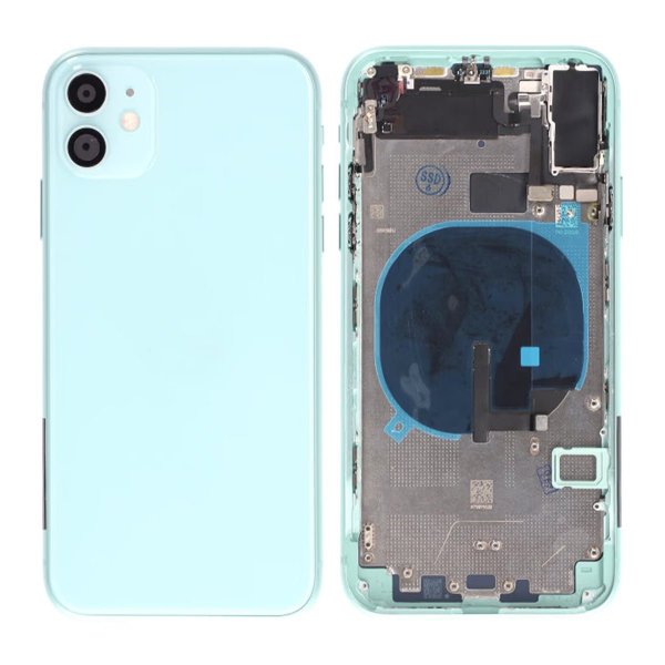 iPhone 11 Baksida med Komplett Ram Premium - Grön