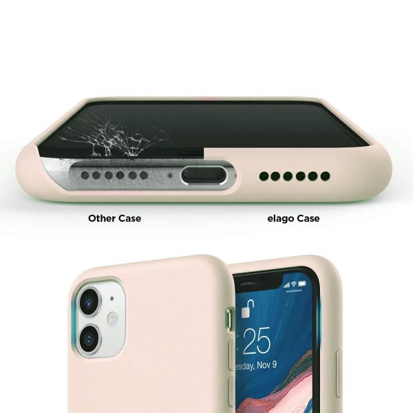 Rvelon iPhone 11 Skal Silikon Beige