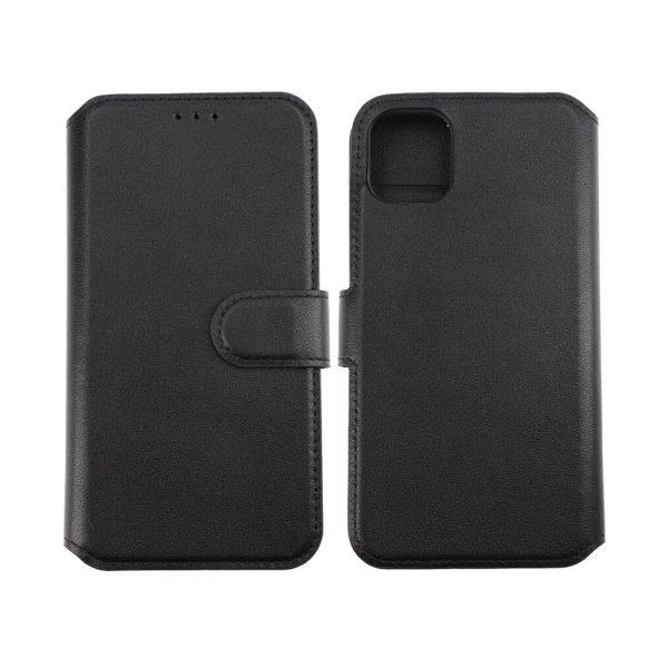 Rvelon iPhone 11 Fodral Äkta Läder Svart