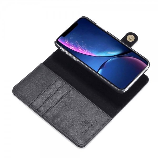 Dg.Ming iPhone 11 Plånboksfodral Löstagbart Skal Kortfack Svart