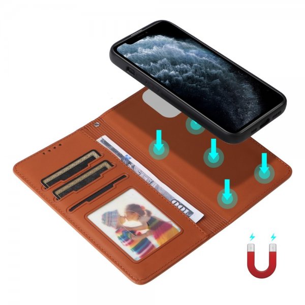 Betopnice iPhone 11 Pro Fodral med Löstagbart Skal 005 Brun