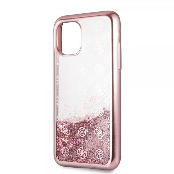 Guess iPhone 11 Pro Max Skal Glitter Cover Roseguld