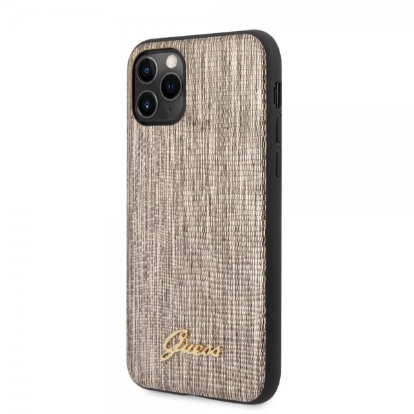 Guess iPhone 11 Pro Max Skal Lizard Guld