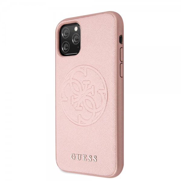 Guess iPhone 11 Pro Max Skal Saffiano Cover Roseguld