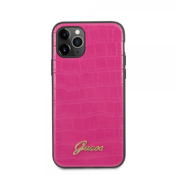 Guess iPhone 11 Pro Skal Croco Rosa