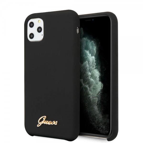 Guess iPhone 11 Pro Skal Silicone Cover Vintage Svart
