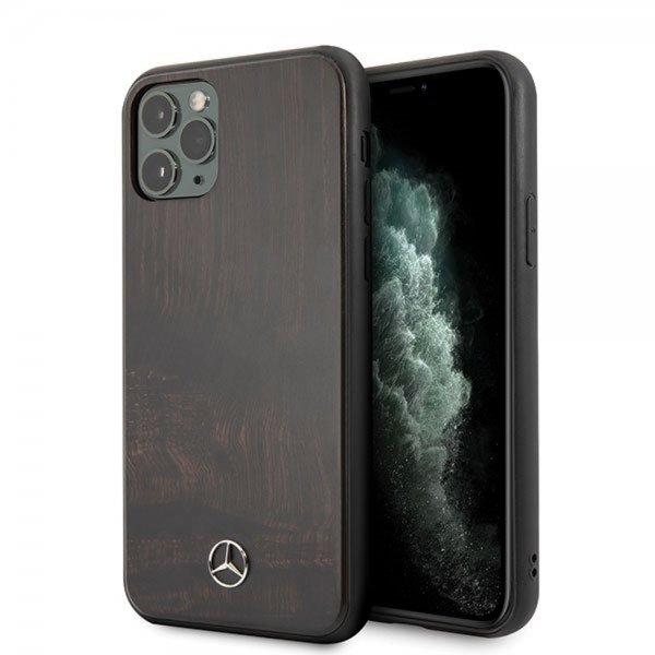 Mercedes Benz iPhone 11 Pro Skal Wood Line Rosewood