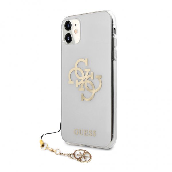 Guess iPhone 11 Skal 4G Logo Guld Klar