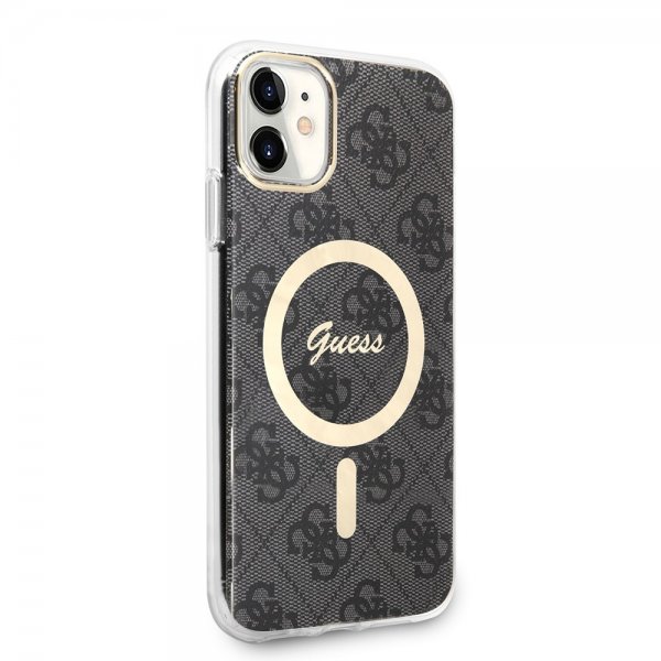 Guess iPhone 11 Skal 4G Pattern MagSafe Svart