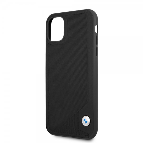 BMW iPhone 11 Skal Debossed Stripes Svart