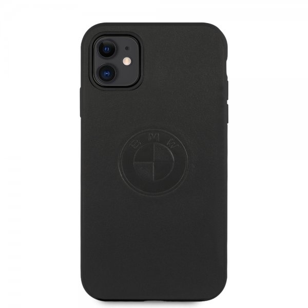BMW iPhone 11 Skal Embossed Logo Svart