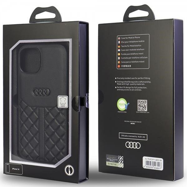 Audi iPhone 11 Skal Genuine Leather Case Svart